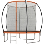 Soozier 10ft Outdoor Trampoline with Enclosure Net and Ladder, Backyard Fitness Trampoline for Teens and Adults