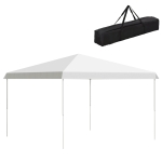 Outsunny 13' x 13' Pop Up Canopy Height Adjustable, Instant Pop Up Canopy Tent with Carrying Bag, Portable Gazebo Tent, White
