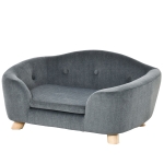 PawHut Miniature Dog / Cat Couch w/ Washable and Removable Cushion, Waterproof Cover, Gray
