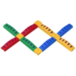 Qaba 12PCs Balance Beam with Non-Slip Foot Pads for 3-8 Years