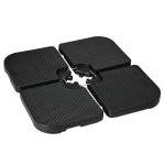 Outsunny 4PCs 175lb Cantilever Patio Umbrella Base Weights, HDPE Water and Sand Filled Umbrella Weights, Black
