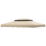 Outsunny 13' x 10' Gazebo Replacement Canopy, Gazebo Top Cover with Double Vented Roof for Garden Patio(TOP ONLY), Cream
