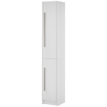 HOMCOM Freestanding Tall Bathroom Storage Cabinet with Adjustable Shelves, Bathroom Organizer, White Wood Grain