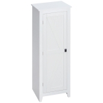 HOMCOM 48" Farmhouse Kitchen Pantry Storage Cabinet with Barn Door, Kitchen Pantry Cabinet with Adjustable Shelves, White