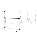 PawHut 4pc Dog Agility Training Equipment Set with Spray Water Tube, White