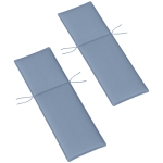 Outsunny Foldable Chaise Lounge Cushion Set of 2, Outdoor Lounge Chair Cushion Set, UPF50+ 200gsm Fabric, 76" x 23", Blue