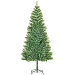 HOMCOM 7FT Christmas Tree Artificial Classic Tree Holiday Indoor Decoration, with Mental Support 968 Tips, Green