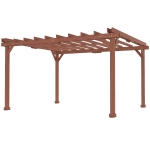 Outsunny 11' x 12.5' Outdoor Wood Pergola with Grape Trellis for Patio, Deck, Backyard, Lawn
