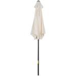 Outsunny 6.6FT Patio Umbrella, Outdoor Parasol with 6 Solid Ribs, Cream White