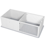 PawHut Dog Whelping Box w/ Waterproof Pee Pad & Adjustable Door for Small, Medium & Large Breed Dogs, 65" x 31.5"
