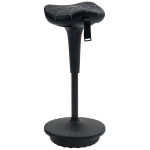 Vinsetto Backless Wobble Stool Chair, Standing Desk Chair, Adjustable Learning Stool for Office Desks, with Rocking Motion, Black