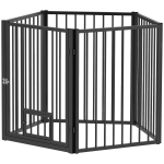 PawHut 5 Panels Dog Playpen, Foldable Portable Pet Playpen with Door, for Small & Medium Dogs, 30"H