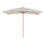 Outsunny Patio Umbrella Market Patio Sun Umbrella Rectangle Cream White