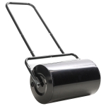 Outsunny Heavy Duty Lawn Roller, 20" Push/Tow Behind Sod Roller, Grass Flattener Filled with 11gal Water/136lbs Sand, Black