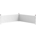 Outsunny Canopy Sidewalls for 10' x 10' or 10' x 20' Pop up Canopy, 2 PCS Canopy Half Walls Only, White