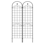2 Pack Garden Trellis with Powder-Coated Galvanized Tube, Easy Assembly, Rustproof Plant Support for Climbing Plants, 40" L x 87" H, Black