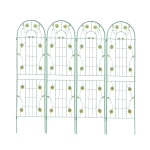 4 Pack Metal Garden Trellis with Sturdy Iron Construction, 71" Rustproof Climbing Plant Support, Green
