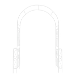 Metal Garden Arch Trellis with Anti-Rust Galvanized Tube, Easy Assembled Climbing Plant Support, 55" L x 14.5" W x 94.5" H, Cream White