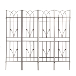 4 Pack Metal Garden Trellis with Rustproof Feature, for Climbing Plant Support, Easy Assembly, Brown