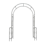 Metal Garden Arch Trellis with Anti-Rust Coated Iron, Easy Assembled Climbing Plant Support, 55" L x 14.5" W x 94.5" H, Black