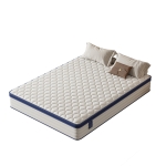 Twin Size Gel Memory Foam Mattress with Spring Support, Roll Pack Compression, 75″ L x 39″ W x 12″ H, White+Blue