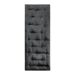 Poly Chenille Lounge Floor Pillow Cushion with 100% Polyester Filling, Tufted Detailing, Self Travel Wrap, 74" L x 27" W x 3" H, Charcoal