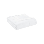 Hypoallergenic Lightweight Down Alternative Blanket with OEKO-TEX Certified, Satin Trim, Ideal for Spring, Summer, 90" L x 68" W x 0.25" H, White