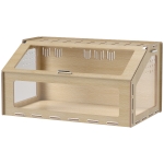PawHut 39 inch Hamster Cage Habitat with Acrylic Window & Openable Top for Dwarf Hamster, Gerbil, Guinea Pig, Rat, Oak