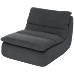 HOMCOM Floor Sofa with Single Piece Ultra High-Density Foam, Armless Floor Chair for Living Room, Bedroom, Home Office, Grey