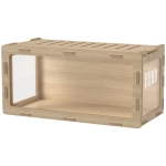 PawHut Hamster Cage with Easy View Acrylic Panels, Air Vents & Openable Roof, for Gerbil, Guinea Pig, 39" x 20" x 18.5", Oak