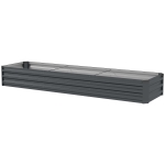 Outsunny 8'x2'x1' Galvanized Raised Bed, Large Elevated Planter Box for Growing Flowers, Herbs and Vegetables, Dark Grey