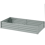 Outsunny 6 x 3 x 1ft Galvanized Raised Garden Bed, Reinforced Outdoor Planter Box with Open Bottom, Silver