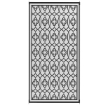 Outsunny Reversible Outdoor Rug, Waterproof Plastic Straw with Carry Bag, 9' x 18', Black & White Lantern