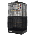 PawHut 36" Bird Cage with Accessories, Handle, Mesh Cover, Tray, Black
