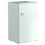 HOMCOM Retro Mini Fridge, 3.1 Cu. Ft Single Door Compact Refrigerator with Adjustable Thermostat, 2 Glass Shelves, Green