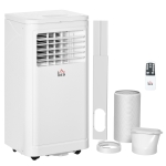 HOMCOM 8,000 BTU Portable Air Conditioner Fan w/ Remote for Rooms Up to 344 Sq. Ft., Evaporative Cooler AC Unit White