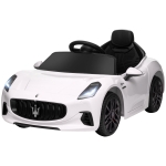 Qaba 12V Maserati Gran Turismo Licensed Kids Electric Car w/ Remote Control, Soft Start, LED Lights, Music, Horn, MP3, White