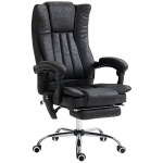 Vinsetto Massage Office Chair, 6 Points and Heat, Reclining Computer Chair with High Back, Adjustable Height and Footrest, Black