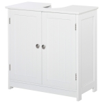 kleankin Bathroom Vanities, Bathroom Sink Cabinets with U-Shape Cut-Out and Adjustable Internal Shelf, White