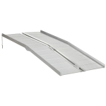 HOMCOM Textured Aluminum Folding Wheelchair Ramp, 6'