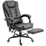Vinsetto 7-Point Vibrating Massage Office Chair High Back Massaging Office Desk Chair with Lumbar Support, Footrest, Gray