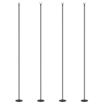 Outsunny 4 Pack of 10' String Light Poles, Steel Hanging Lighting Stand for Patio, Backyard, Deck, Wedding, Party, Black