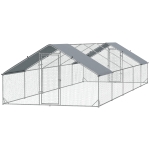PawHut Large Chicken Coop with Waterproof and Anti-UV Cover, Spire Shaped for Outdoor and Yard Farm Use, 9.8' x 32.8' x 6.4'
