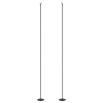 Outsunny 2 Pack of 10' String Light Poles, Steel Hanging Lighting Stand for Patio, Backyard, Deck, Wedding, Party, Black