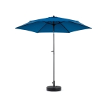 9ft Outdoor Patio Umbrella with Push Button Tilt, Crank, Market Umbrella with 6 Steel Ribs, Base Not Included, 104" L x 104" W x 98.5" H, Dark Blue