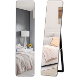 HOMCOM Full Length Mirror for Bedroom, Free Standing Dressing Mirror, Wall Mirror with Wood Frame, 15" x 61", Black
