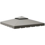 Outsunny 10' x 10' Gazebo Replacement Canopy, Gazebo Top Cover with Double Vented Roof for Garden Patio Outdoor TOP ONLY, Grey