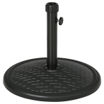 Outsunny 31lbs Concrete Round Patio Umbrella Base Holder, Outdoor Market Umbrella Stand Weight for Lawn, Deck, Backyard, Garden, Black