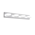 29" Modern 4-Light LED Vanity Light with Rotatable Design, Dimmable Chrome Bathroom Wall Fixture, 29" L x 5" W x 4.5" H, Chrome