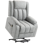 HOMCOM Lift Chair for Seniors, Microfibre Upholstered Electric Recliner Chair with Remote, Quick Assembly, Light Grey